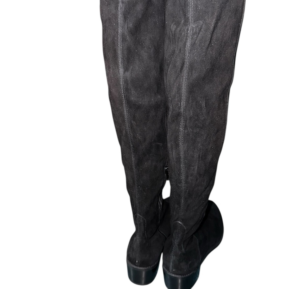 Stuart Weitzman 5050 Black Suede Iconic Over The Knee Stretch Boots NEW Size 9.5 - Picture 6 of 10